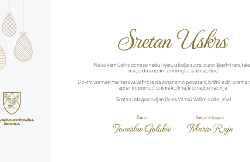 Čestitka povodom blagdana Uskrsa