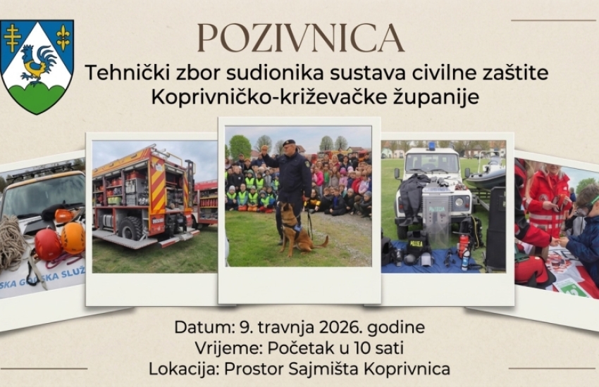 Upoznajte rad žurnih službi na Tehničkom zboru civilne zaštite Koprivničko - križevačke županije