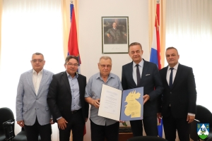 Župan održao prijem za Radovana Kranjčeva, dobitnika Nagrade za životno djelo Koprivničko-križevačke županije