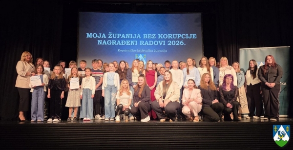Sudionicima natječaja &bdquo;Moja županija bez korupcije&ldquo; dodijeljene nagrade