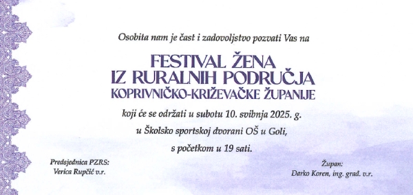 Festival žena iz ruralnih područja Koprivničko - križevačke županije