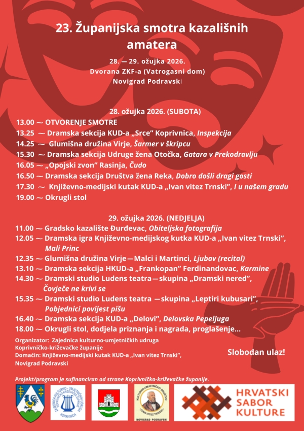 23. Županijska smotra kazali&scaron;nih amatera