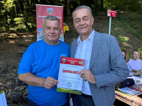 Župan prisustvovao obilježavanju 100. obljetnice Planinarskog društvo Kalnik