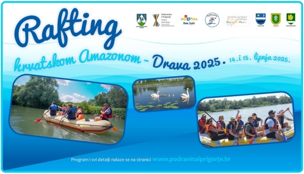Ovaj vikend svi zainteresirani mogu uživati u raftingu Hrvatskom Amazonom – Drava 2025.