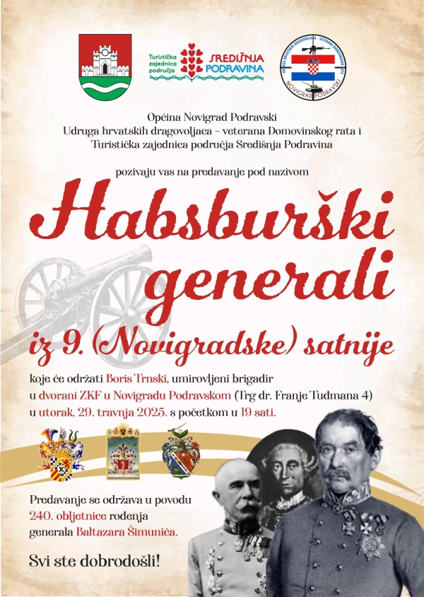 Povijesno predavanja o habsburškim generalima iz 9. Novigradske satnije