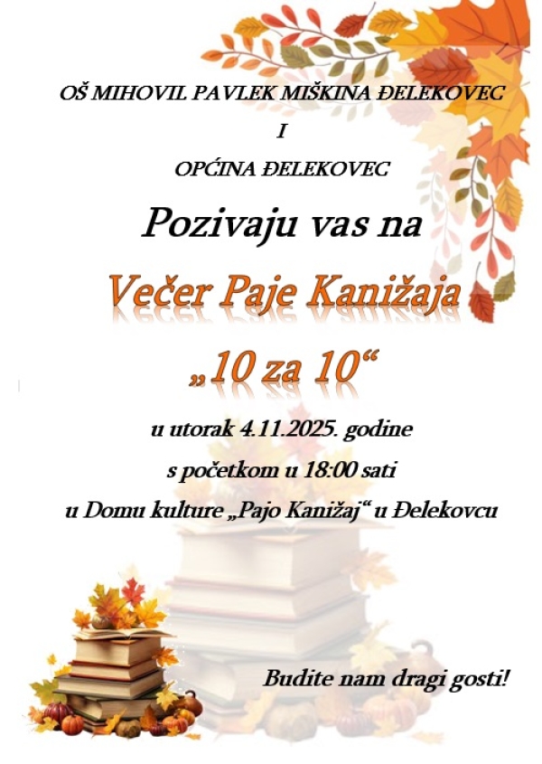 Večer Paje Kanižaja