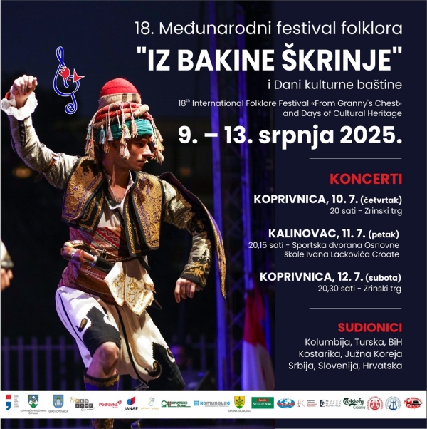 Najava: 18. Međunarodni festival folklora &quot;Iz bakine škrinje&quot; i &quot;Dani kulturne baštine&quot;